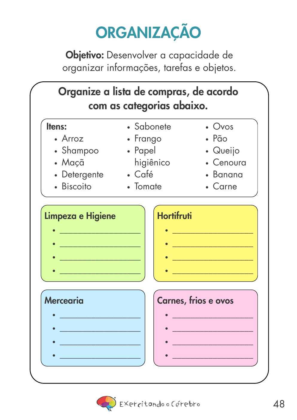 Página real: Organização